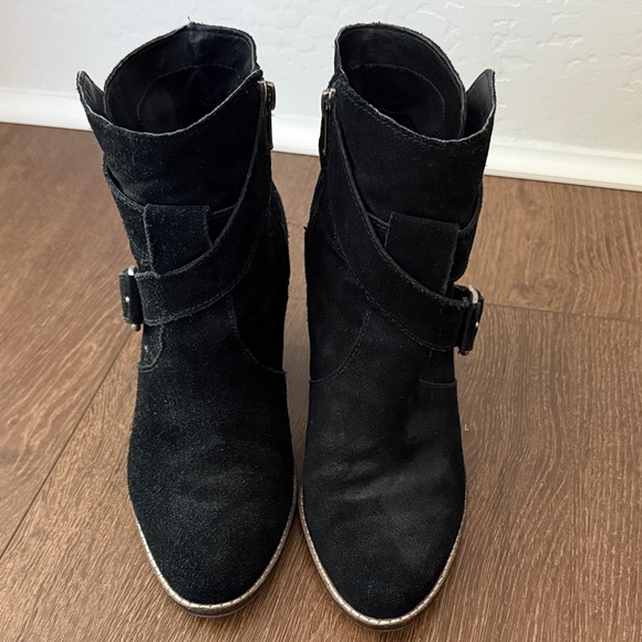 Dolce Vita Black Ankle Boots with Buckle - Size 9 - Picture 5 of 8